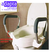 ASIENTO ELEVADOR WC CON BRAZOS ABATIBLES